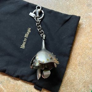 COACH tea rose key fob